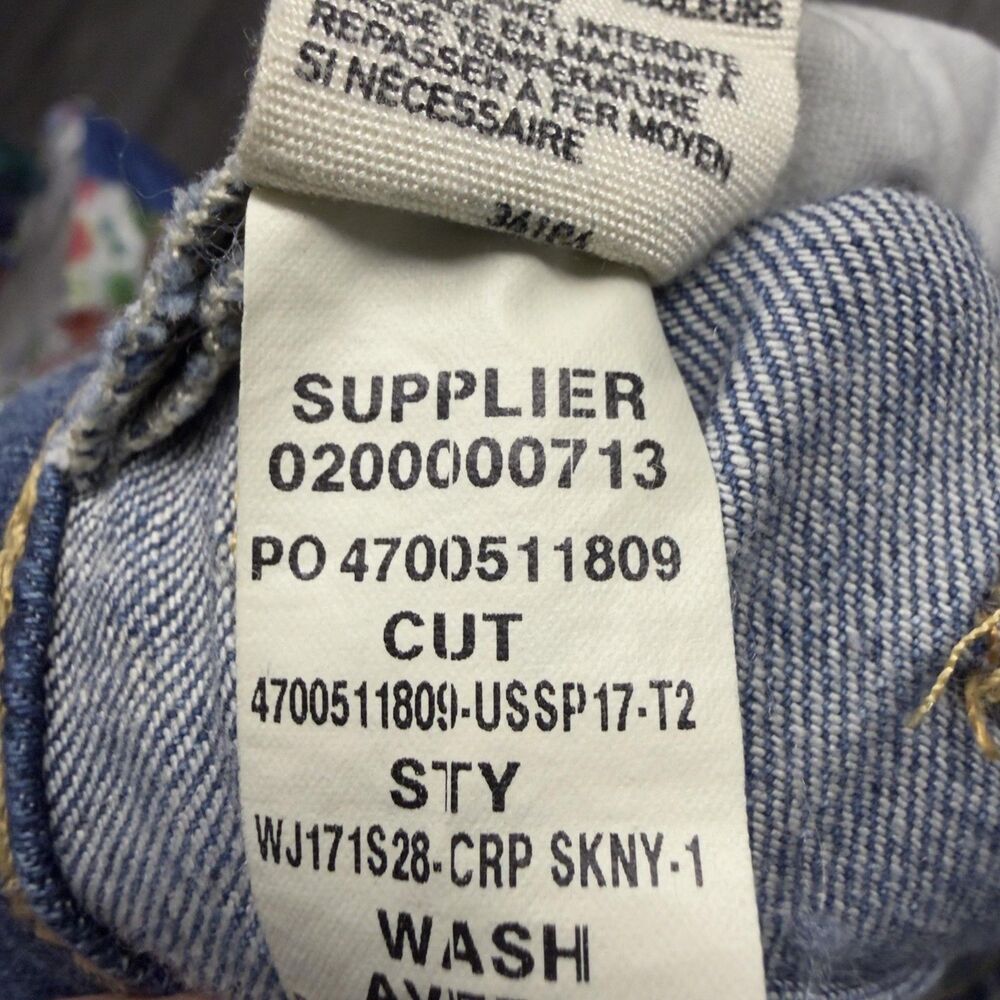 Denim & Supply Ralph Lauren Crop Skinny Jeans Women 30(32) Blue Star Distressed - Picture 5 of 15